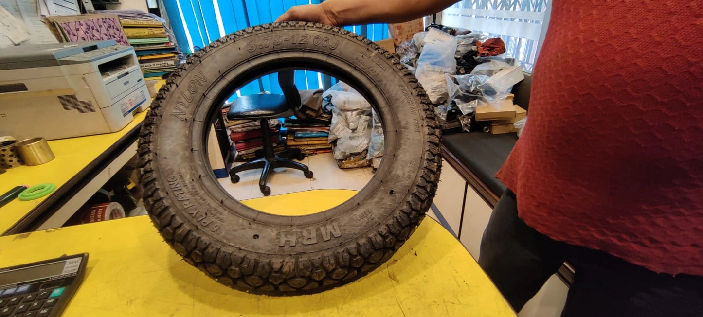 Premium 3.75-12 Tyre for Enhanced Toto Performance in Kolkata
Upgrade your Toto battery vehicle in Kolkata with our high-quality 3.75-12 tyre, specifically engineered to deliver optimal performance in urban environments like Kolkata. This tyre is designed to provide excellent traction and stability, ensuring a smooth and safe ride across the diverse road conditions you encounter daily in the city.