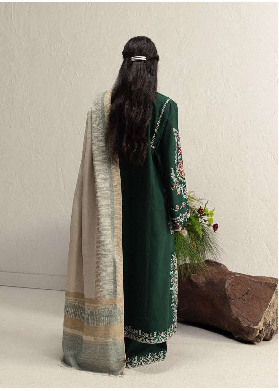 COCO Winters '26 OCHRE 2B Emerald Green Suzani Embroidered Karandi Suit