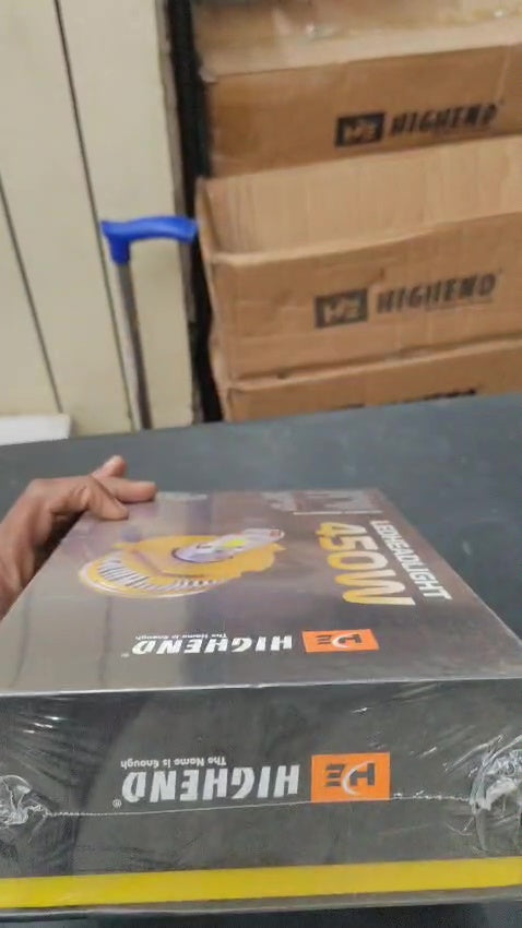 Box of HIGHERD products on a table with stacked boxes in the background.