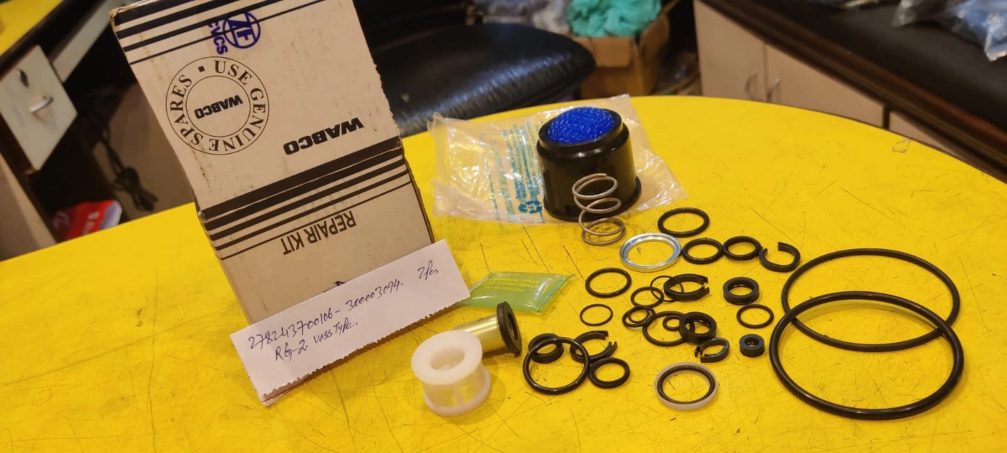 WABCO 3/94 RG2 Relay Valve Repair Kit for Kolkata Vehicles
Keep your commercial vehicles in Kolkata operating safely and efficiently with this comprehensive WABCO 3/94 RG2 Relay Valve Repair Kit. Designed to restore the functionality of your pneumatic brake system, this kit provides the necessary components for a reliable repair, crucial for navigating Kolkata's roads.