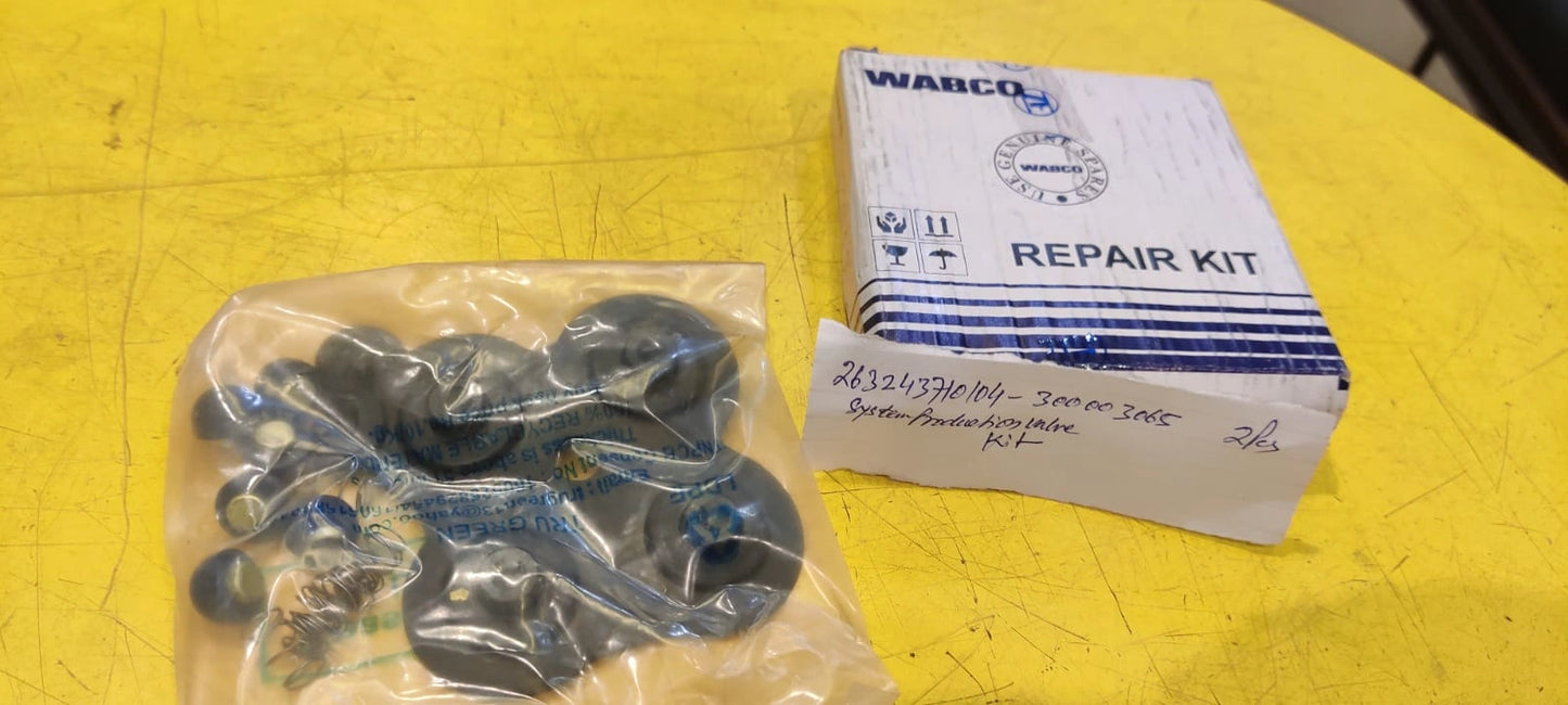 WABCO System Protection Valve (SPV) Repair Kit (Voss Connections) for Kolkata
Maintain the integrity and reliability of your commercial vehicle's air brake system in Kolkata by using this WABCO SPV Repair Kit (Part # 3710104 / 300003065), specifically designed for SPVs with Voss connections. Overhauling your SPV with this quality kit ensures consistent protection for your braking system, crucial for safe operation on Kolkata's roads.