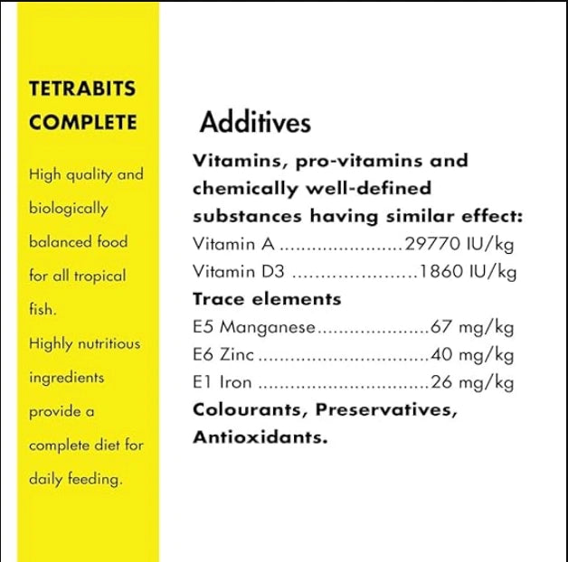 Tetra Bits Fish Food For All Tropical Fish 93 Gram
Provide complete nutrition for all your tropical fish in your Kolkata aquarium with Tetra Bits Fish Food. These slow-sinking, seafood-flavoured pellets are specially formulated for all life stages and even fish with sensitive stomachs, available in a 93-gram tin.