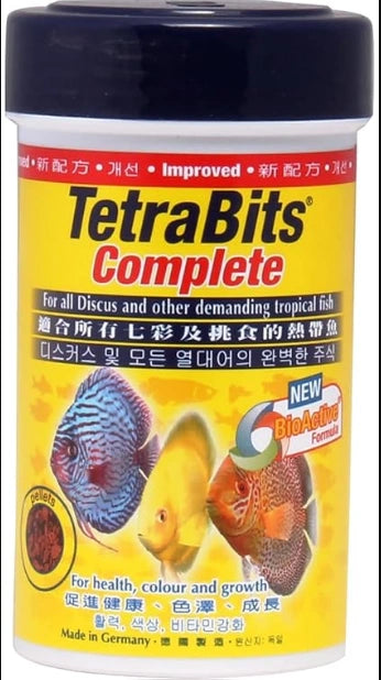 Tetra Bits Complete Fish Pellet Food For All Life Stages 30 Gram
Provide your tropical and discus fish in your Kolkata aquarium with complete nutrition at all life stages using Tetra Bits Complete Fish Pellet Food. These slow-sinking, seafood-flavored pellets are specially formulated for sensitive stomachs and come in a convenient 30-gram tin.