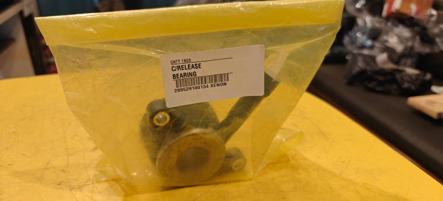 Mechanical valve in a clear plastic bag with a label on a yellow surface