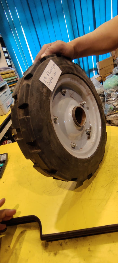 3.50-8 Inch Solid Tyres with Wheel Rim for Trolley - Durable and Reliable for Heavy Loads
