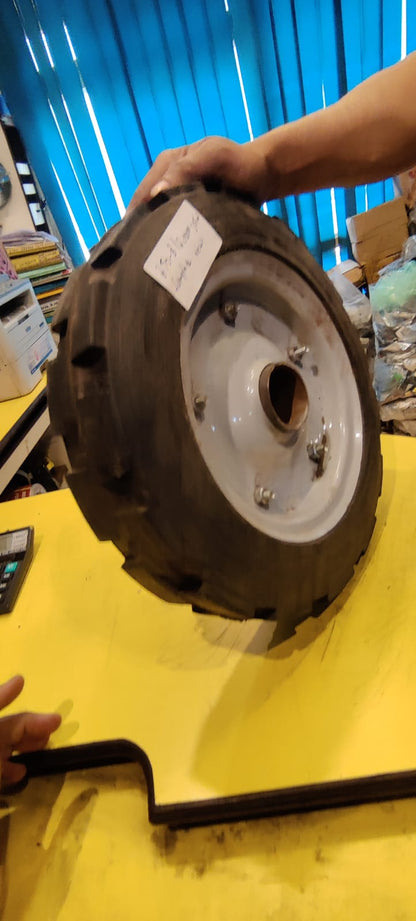 3.50-8 Inch Solid Tyres with Wheel Rim for Trolley - Durable and Reliable for Heavy Loads