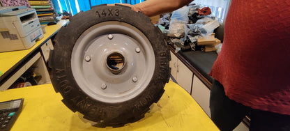 3.50-8 Inch Solid Tyres with Wheel Rim for Trolley - Durable and Reliable for Heavy Loads