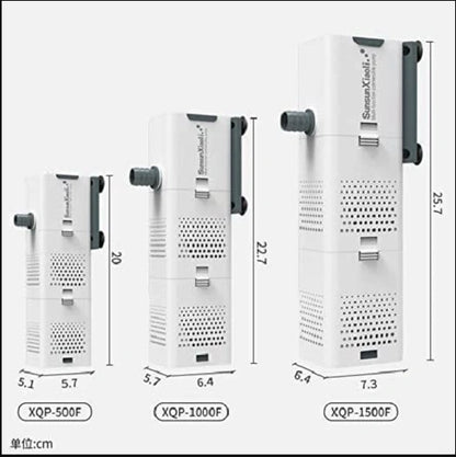 ECO 3 in 1 Fish Tank Aquarium Submersible Water Power Filter Pump

Enhance the clarity and health of your aquarium in Kolkata with the ECO 3 in 1 Submersible Water Power Filter Pump from Azad Industries. This versatile filter provides efficient filtration, aeration, and water circulation for tanks ranging from 500 to 1500 liters per hour.