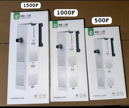 ECO 3 in 1 Fish Tank Aquarium Submersible Water Power Filter Pump

Enhance the clarity and health of your aquarium in Kolkata with the ECO 3 in 1 Submersible Water Power Filter Pump from Azad Industries. This versatile filter provides efficient filtration, aeration, and water circulation for tanks ranging from 500 to 1500 liters per hour.