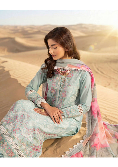 Adan's Libas Masakali Design 08 Sky Blue Chikankari Lawn Pakistani Suit - Soft Pastel Salwar Kameez Women Clothing for Summer Wedding &amp; Brunch