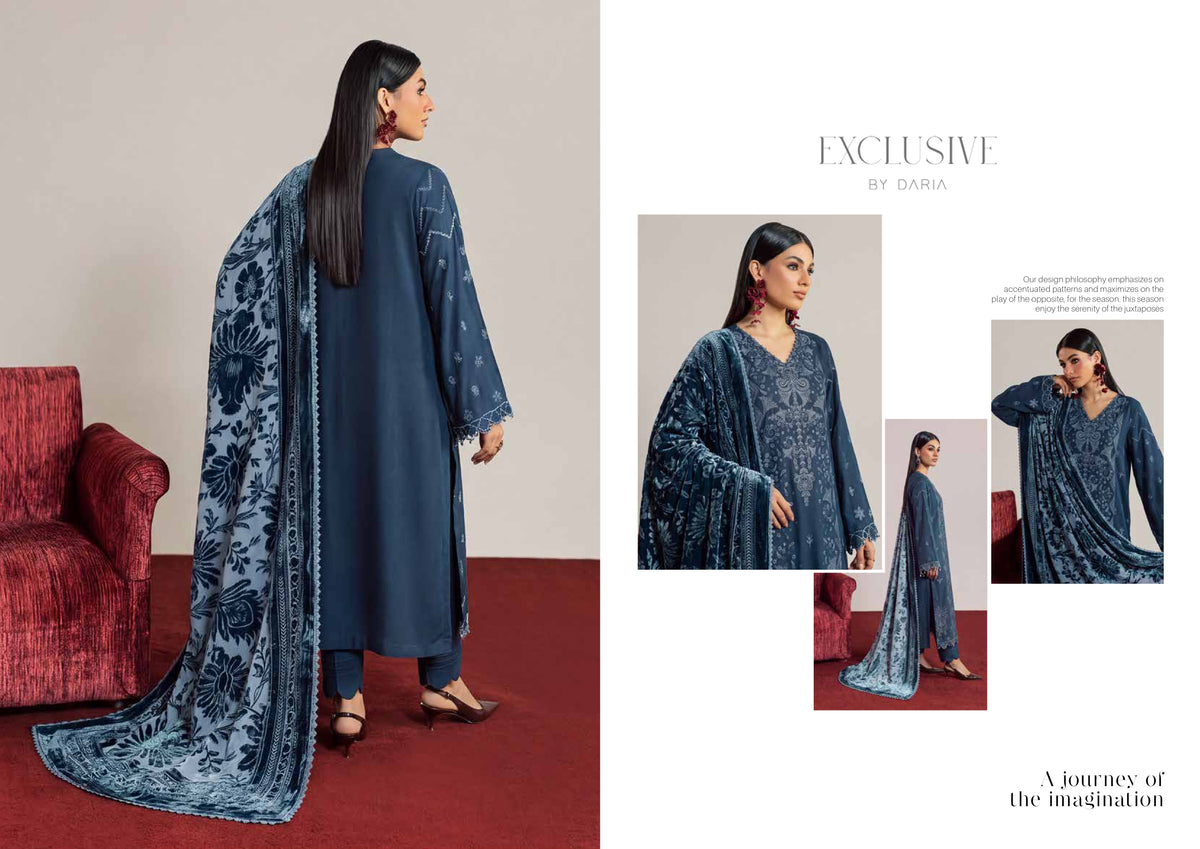 Daria Exclusive Women’s Ensemble – Slate Blue | DA-173 Riaz Arts Exclusive-03'26