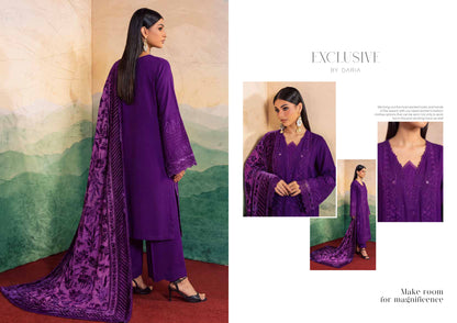 Daria Exclusive Women’s Ensemble – Purple | DA-175 Riaz Arts Exclusive-03'26
