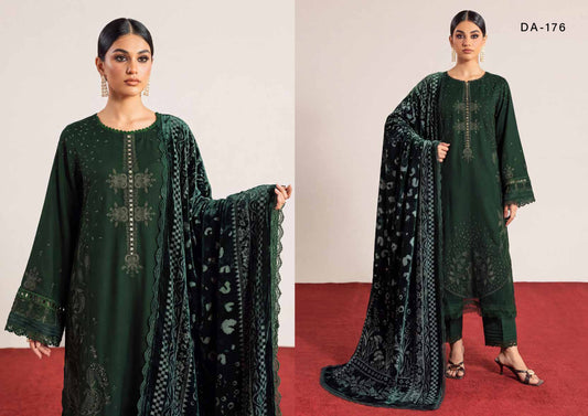 Daria Exclusive Women’s Ensemble – Dark Green | DA-176 Riaz Arts Exclusive-03'26