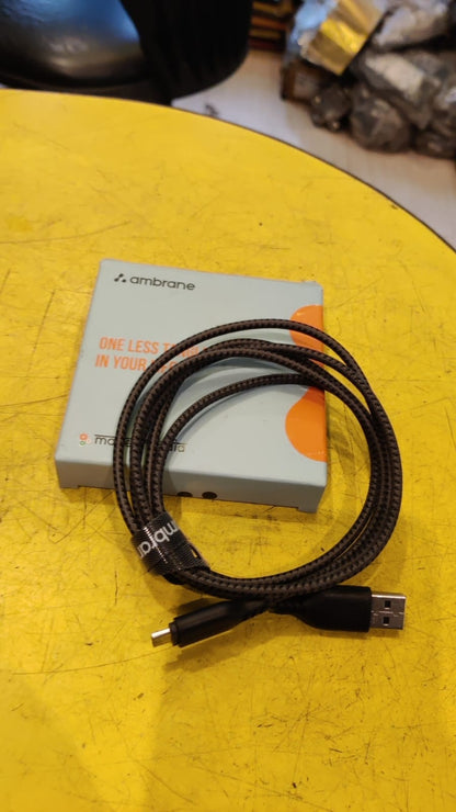 Ambrane Unbreakable 60W / 3A Fast Charging 1.5m Cable