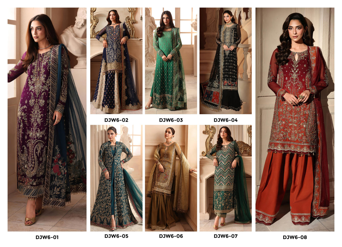Inlays Charizma Dastan-e-Jashan Luxury Chiffon Vol-01 ’26 – Emerald Green | DJW6-03