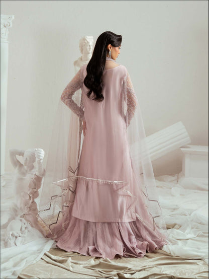 Zariya Mauvette (ZSU-6304) - Mauve Embroidered Pakistani Sharara Suit | Studio Elyse Wedding