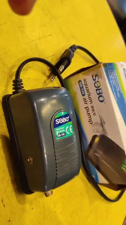 SOBO Air Pump 2.5 Watt SB-108 Aquarium Air Pump

Introducing the SOBO Air Pump 2.5 Watt SB-108, perfect for aquariums with a tank capacity of 180L/HR in Kolkata. This high-quality air pump is designed to provide your aquarium with the necessary oxygen to keep your fish healthy and thriving.