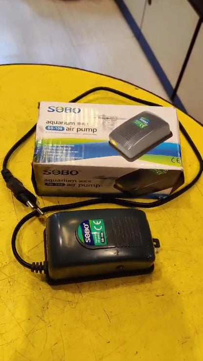 SOBO Air Pump 2.5 Watt SB-108 Aquarium Air Pump

Introducing the SOBO Air Pump 2.5 Watt SB-108, perfect for aquariums with a tank capacity of 180L/HR in Kolkata. This high-quality air pump is designed to provide your aquarium with the necessary oxygen to keep your fish healthy and thriving.