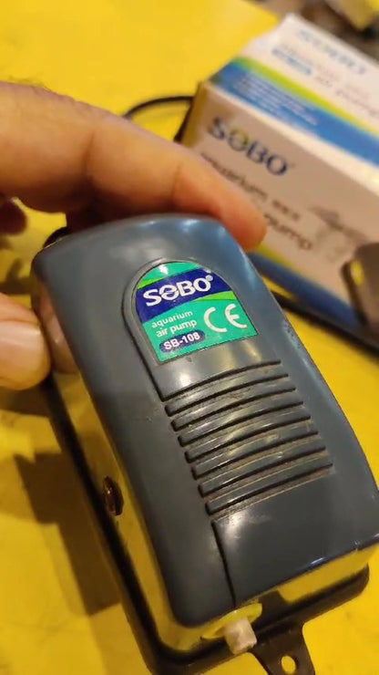 SOBO Air Pump 2.5 Watt SB-108 Aquarium Air Pump

Introducing the SOBO Air Pump 2.5 Watt SB-108, perfect for aquariums with a tank capacity of 180L/HR in Kolkata. This high-quality air pump is designed to provide your aquarium with the necessary oxygen to keep your fish healthy and thriving.