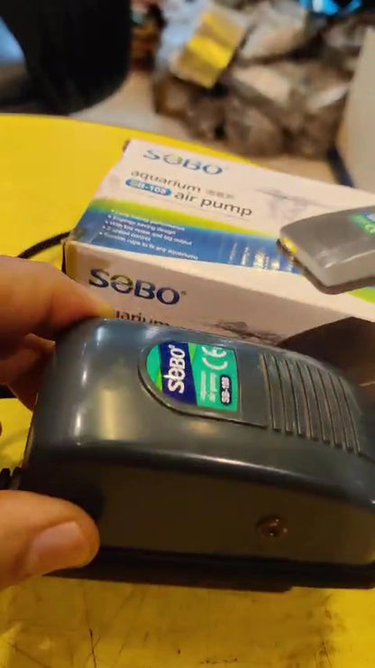 SOBO Air Pump 2.5 Watt SB-108 Aquarium Air Pump

Introducing the SOBO Air Pump 2.5 Watt SB-108, perfect for aquariums with a tank capacity of 180L/HR in Kolkata. This high-quality air pump is designed to provide your aquarium with the necessary oxygen to keep your fish healthy and thriving.