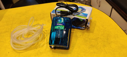 SOBO Air Pump 5 Watt SB-548A Aquarium Air Pump

Introducing the SOBO Air Pump 5 Watt SB-548A, a reliable choice for maintaining optimal oxygen levels in your aquarium in Kolkata. This efficient air pump is designed for a voltage of 220V and weighs just 330 grams.