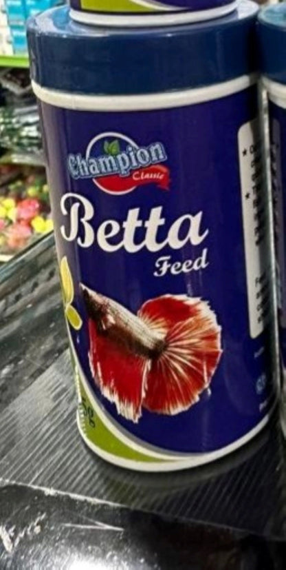 Champion Betta Food: 150g - Special Nutritional Formula for Vibrant Bettas

Champion Betta Fish Food is a specially formulated, complete nutritional diet for all Betta fish, available in a 150g size for your convenience in Kolkata. This food is enriched with Spirulina to enhance the brilliant colors of your Betta and fortified with essential vitamins for their health.