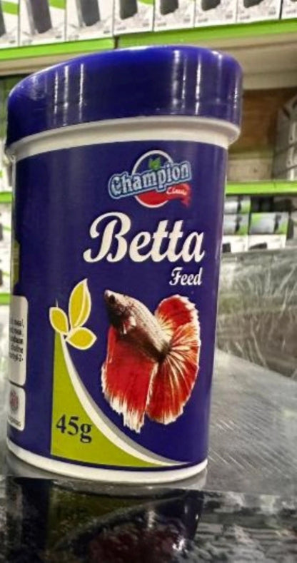 Champion Betta Food: 150g - Special Nutritional Formula for Vibrant Bettas

Champion Betta Fish Food is a specially formulated, complete nutritional diet for all Betta fish, available in a 150g size for your convenience in Kolkata. This food is enriched with Spirulina to enhance the brilliant colors of your Betta and fortified with essential vitamins for their health.