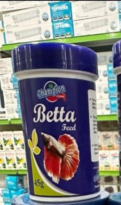 Champion Betta Food: 150g - Special Nutritional Formula for Vibrant Bettas

Champion Betta Fish Food is a specially formulated, complete nutritional diet for all Betta fish, available in a 150g size for your convenience in Kolkata. This food is enriched with Spirulina to enhance the brilliant colors of your Betta and fortified with essential vitamins for their health.