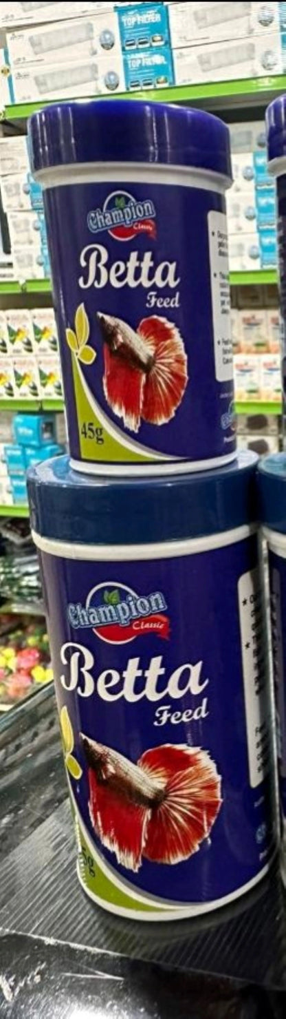 Champion Betta Food: 150g - Special Nutritional Formula for Vibrant Bettas

Champion Betta Fish Food is a specially formulated, complete nutritional diet for all Betta fish, available in a 150g size for your convenience in Kolkata. This food is enriched with Spirulina to enhance the brilliant colors of your Betta and fortified with essential vitamins for their health.