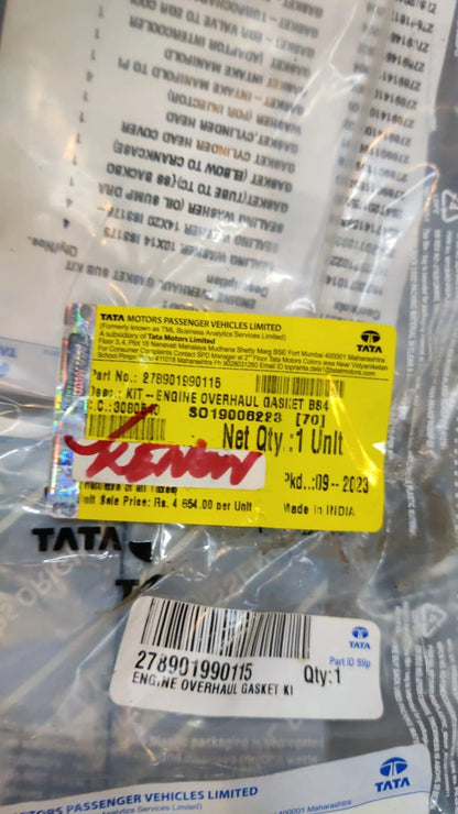 Tata Xenon BS4 Engine Overhaul Gasket Kit (Part # 990115) for Kolkata

Ensure a reliable and leak-free engine overhaul for your Tata Xenon BS4 in Kolkata with this comprehensive gasket kit (Part # 990115). This kit provides all the essential sealing components needed for a complete engine rebuild, crucial for maintaining the performance of your vehicle on Kolkata's roads.