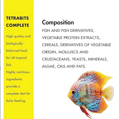 Tetra Bits Fish Food For All Tropical Fish 93 Gram

Provide complete nutrition for all your tropical fish in your Kolkata aquarium with Tetra Bits Fish Food. These slow-sinking, seafood-flavoured pellets are specially formulated for all life stages and even fish with sensitive stomachs, available in a 93-gram tin.